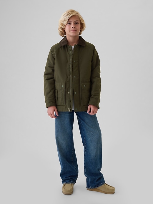 Image number 3 showing, Kids Waxed Canvas Field Jacket