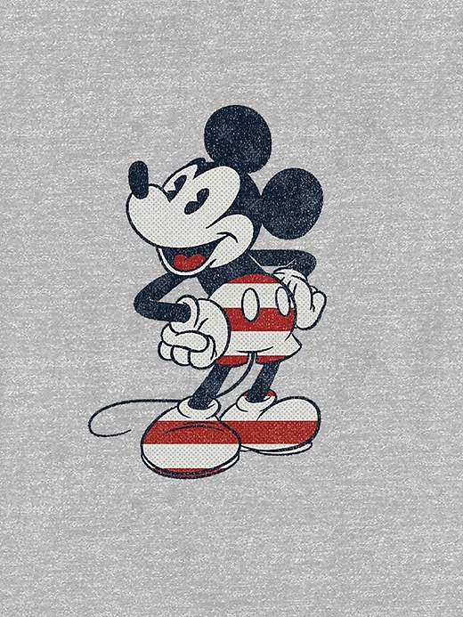 View large product image 2 of 3. Toddler Mickey Mouse American Flag Fill Graphic Tee