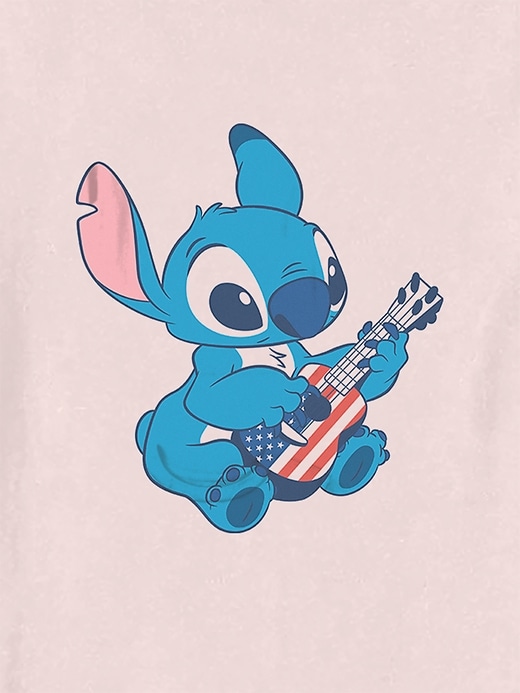 Image number 2 showing, Toddler Lilo and Stitch Americana Guitar Graphic Tee