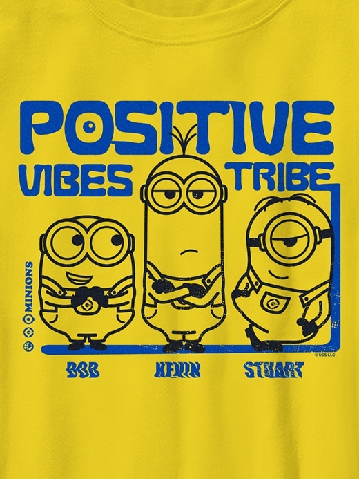 Image number 2 showing, Kids Minions Positive Vibes Graphic Tee