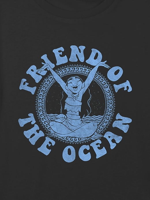 Image number 2 showing, Kids Moana Ocean Friends Graphic Boxy Crop Tee