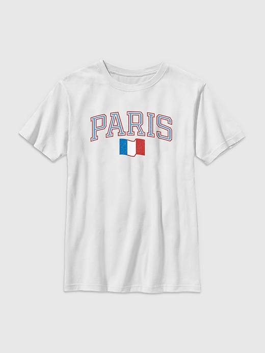 Image number 1 showing, Kids Paris France Collegiate Graphic Tee