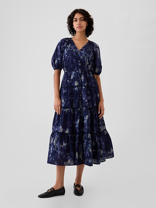 Image number 1 showing, Tiered Maxi Shirtdress