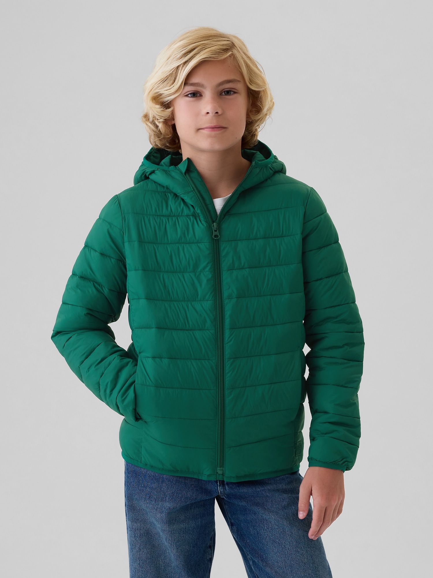 Kids light puffer jacket online