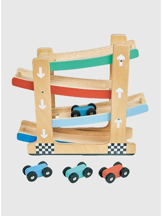 Image number 1 showing, Wooden Ramp Race Car Toddler Toy