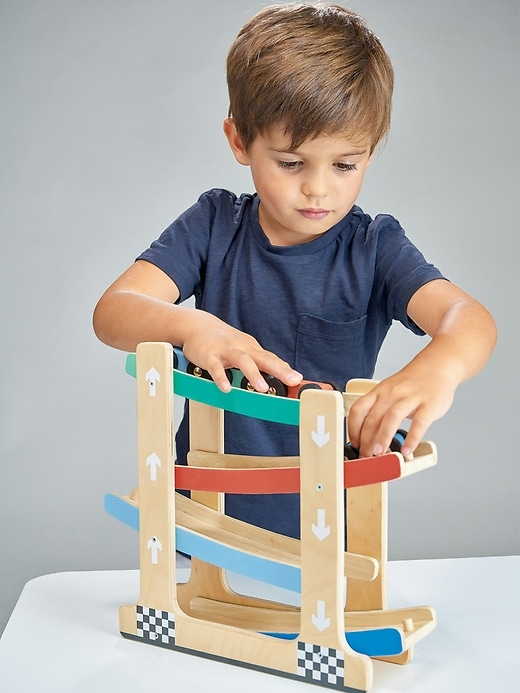 Image number 2 showing, Wooden Ramp Race Car Toddler Toy