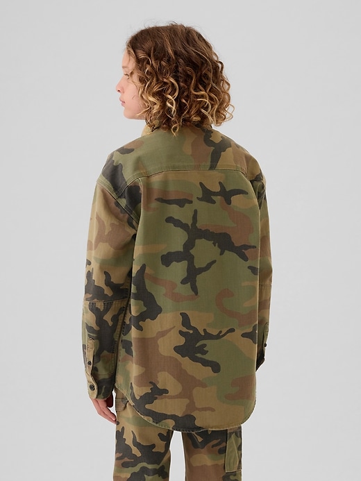 Image number 2 showing, Kids Camo Utility Shirt