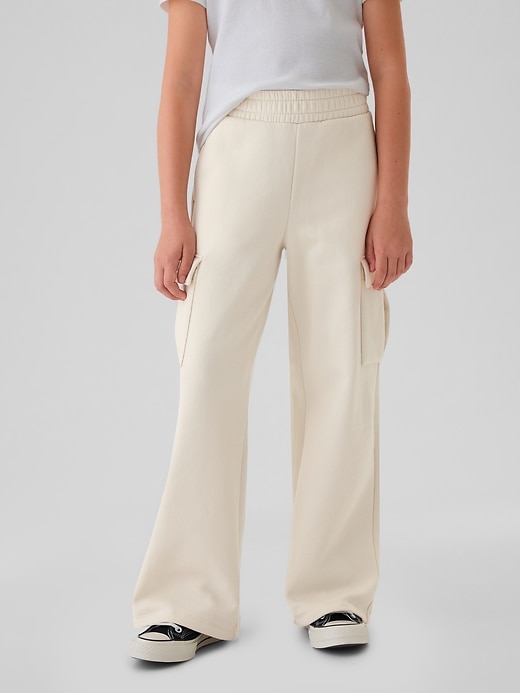 Image number 3 showing, Kids Vintage Soft Wide-Leg Cargo Sweatpants