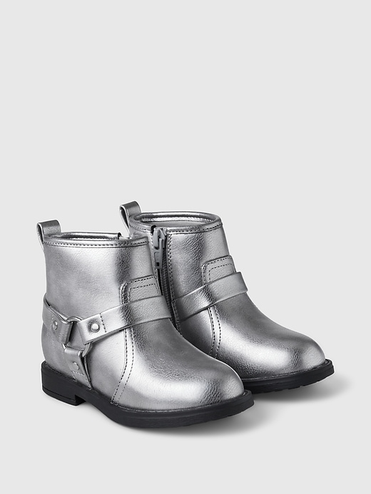 Image number 2 showing, babyGap Metallic Moto Boots