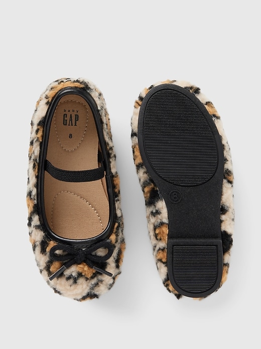 Image number 3 showing, babyGap Sherpa Leopard Ballet Flats