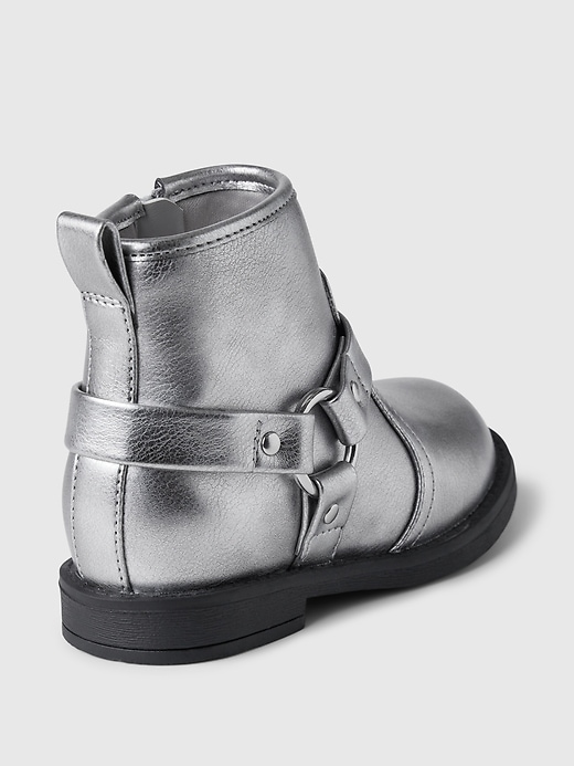 Image number 4 showing, babyGap Metallic Moto Boots