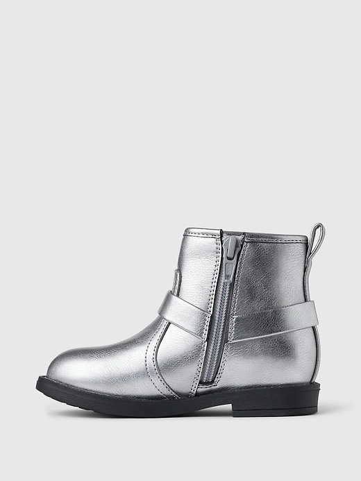 Image number 5 showing, babyGap Metallic Moto Boots