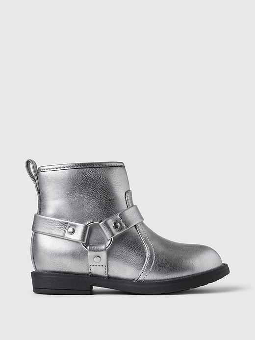 Image number 1 showing, babyGap Metallic Moto Boots