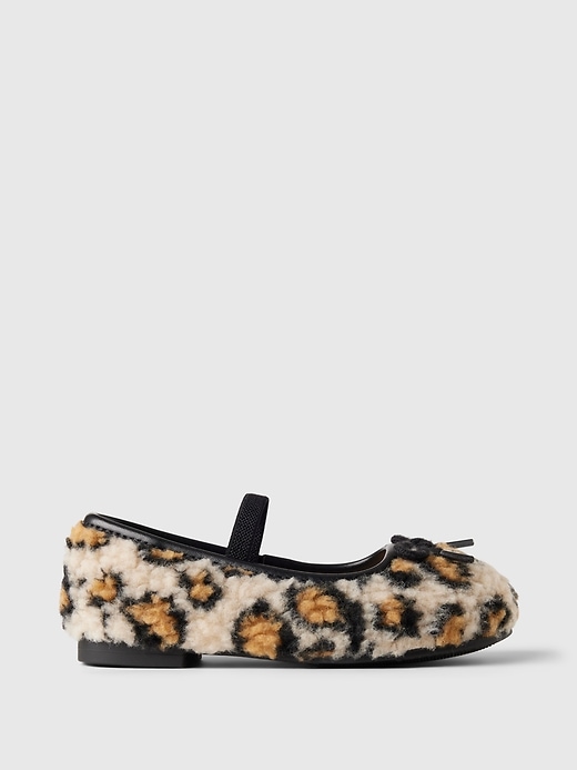 Image number 1 showing, babyGap Sherpa Leopard Ballet Flats