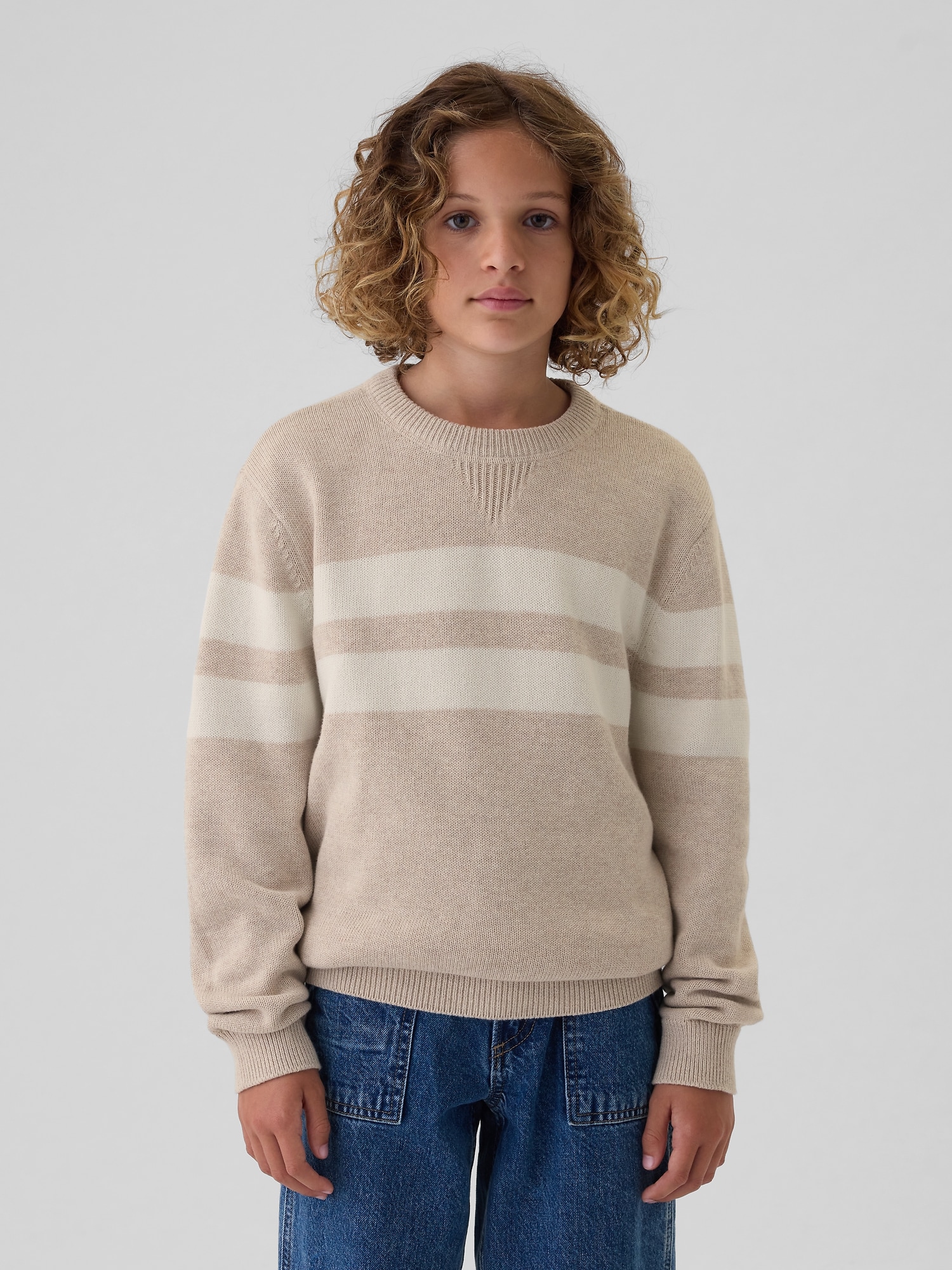 Boys striped sweater best sale