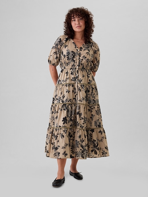 Image number 5 showing, Tiered Maxi Shirtdress