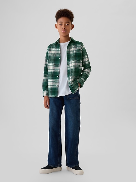 Image number 3 showing, Kids Organic Cotton Flannel Shirt