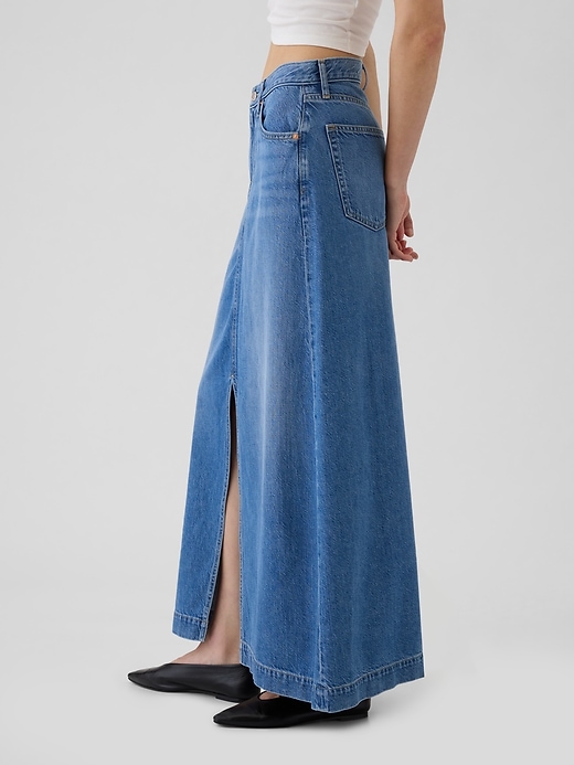 Image number 3 showing, UltraSoft Denim Maxi Skirt