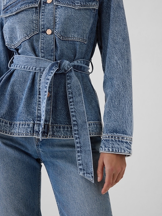 Image number 4 showing, UltraSoft Belted Denim Jacket