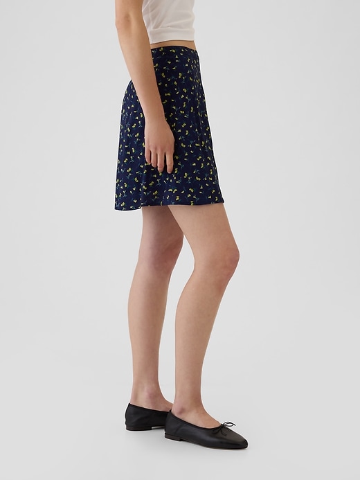 Image number 3 showing, Crepe Floral Mini Skirt