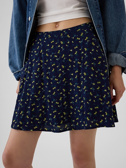 Image number 4 showing, Crepe Floral Mini Skirt