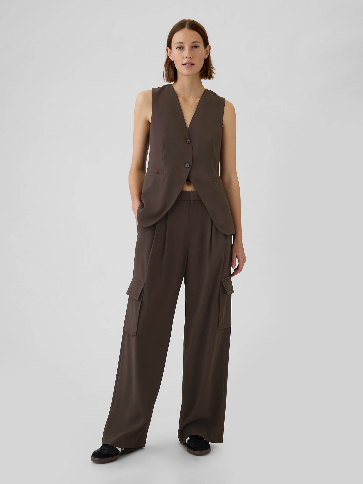 365 High Rise Cargo Pleated Trousers