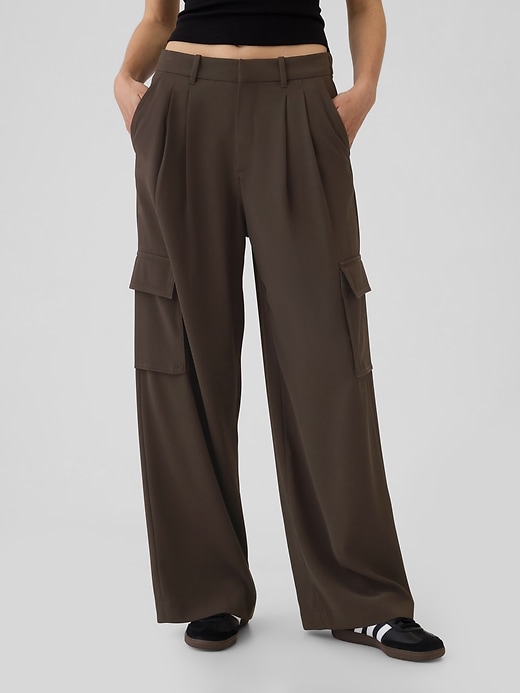 Image number 2 showing, 365 High Rise Cargo Pleated Trousers