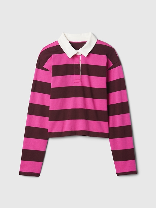 Image number 4 showing, Kids Cropped Rugby Polo Shirt