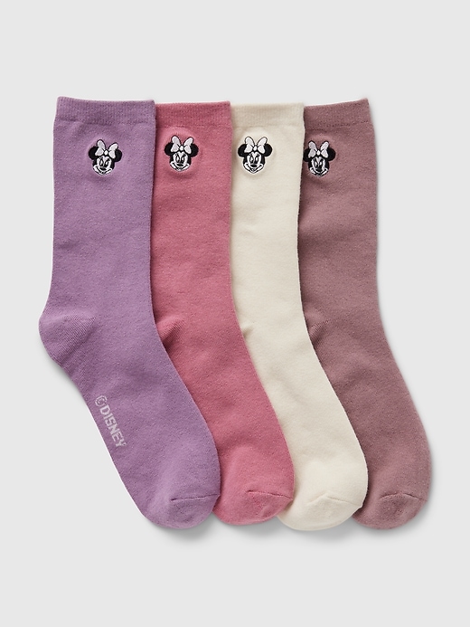 View large product image 1 of 1. Gap × Disney Kids Minnie Mouse Crew Socks (4-Pack)