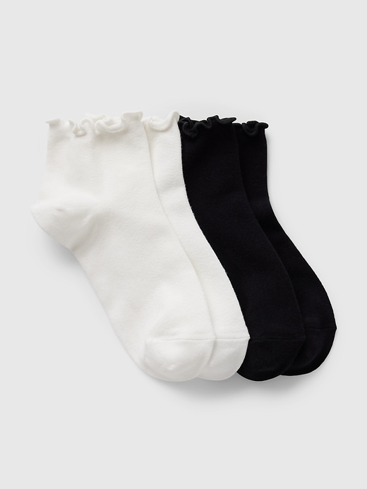 Image number 1 showing, Ruffle-Trim Ankle Socks (2-Pack)