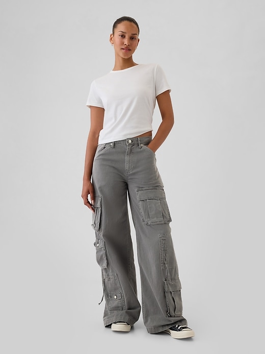 Image number 1 showing, Mid Rise Relaxed Cargo Pants