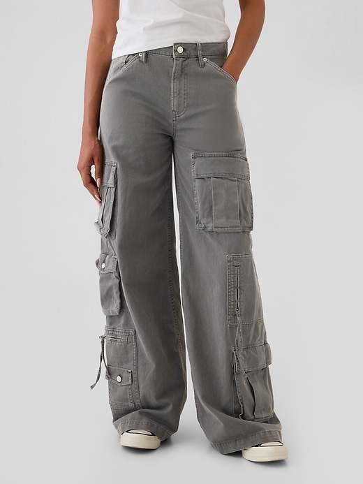 Image number 2 showing, Mid Rise Relaxed Cargo Pants