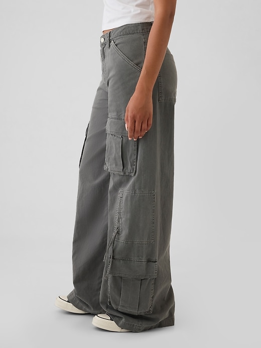 Image number 3 showing, Mid Rise Relaxed Cargo Pants