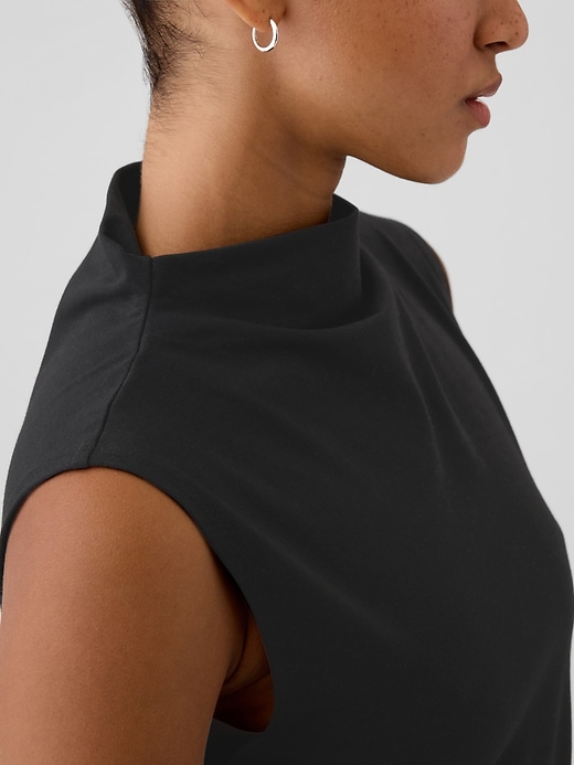 Image number 4 showing, Modern Funnel-Neck Ruched Tank Top