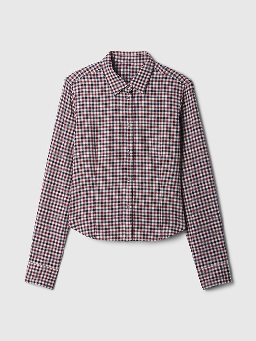 Image number 5 showing, Cropped Flannel Shirt