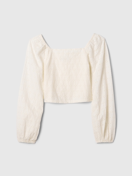 Image number 5 showing, Kids Cropped Puff Sleeve Shirt