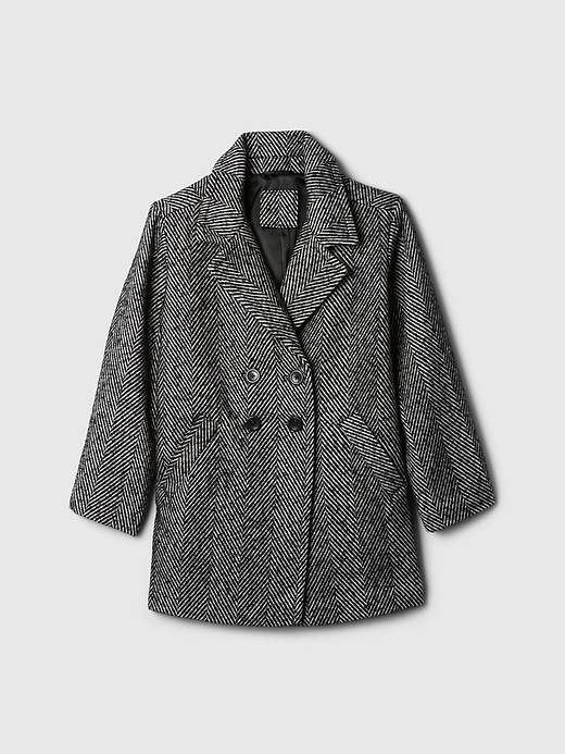 Image number 5 showing, Kids Herringbone Tweed Overcoat