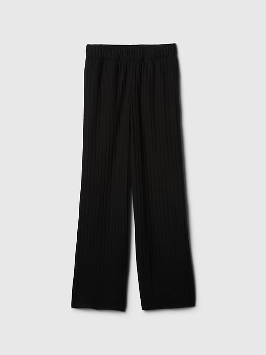 Image number 5 showing, Kids Softspun Rib Wide-Leg Pants