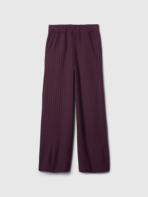 Image number 5 showing, Kids Softspun Rib Wide-Leg Pants