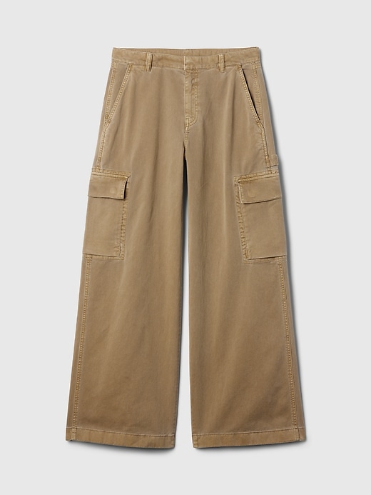 Image number 7 showing, Low Rise Cargo Baggy Khakis