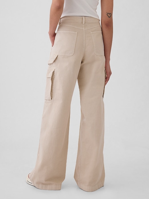 Image number 4 showing, Low Rise Cargo Baggy Khakis