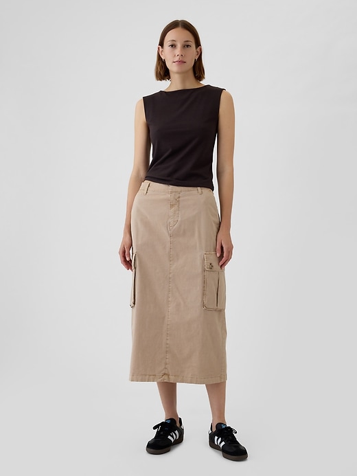 Image number 1 showing, Utility Cargo Midi Skirt