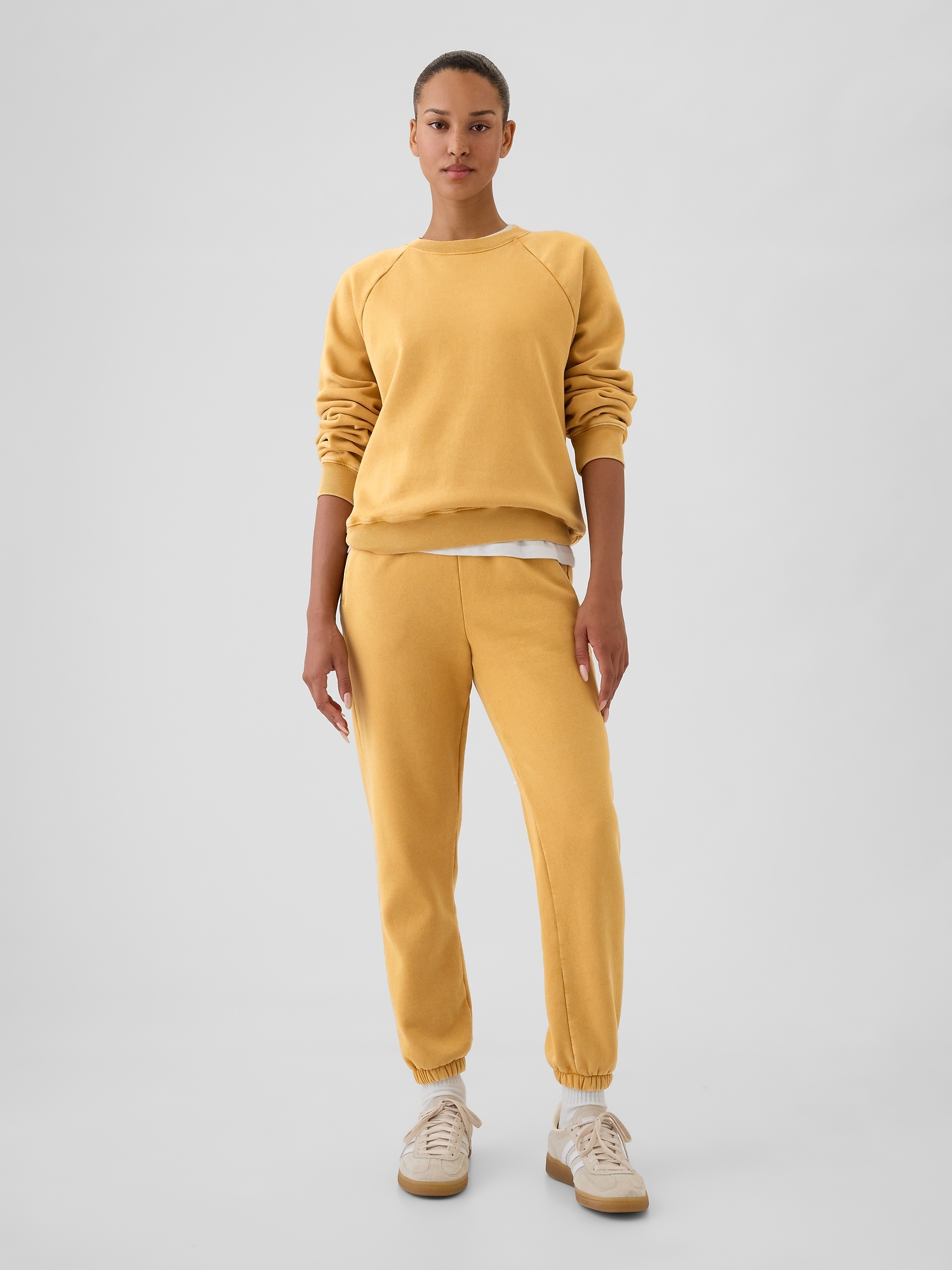 Vintage Soft High Rise Boyfriend Joggers - Yellow