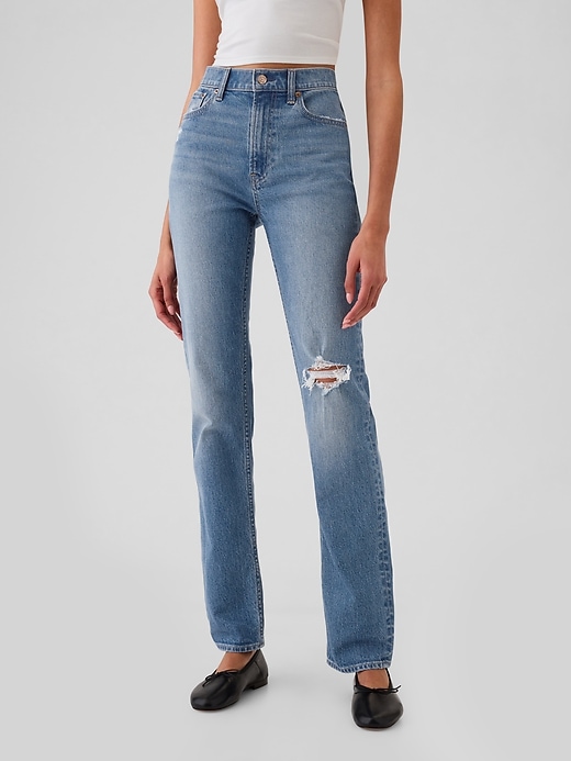 Image number 2 showing, High Rise &#39;90s Straight Jeans