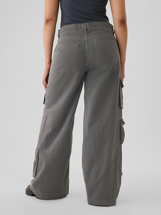Image number 6 showing, Low Rise Cargo Baggy Khakis