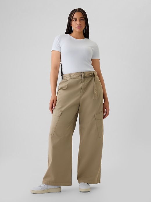 Image number 5 showing, High Rise Cargo Baggy Trousers