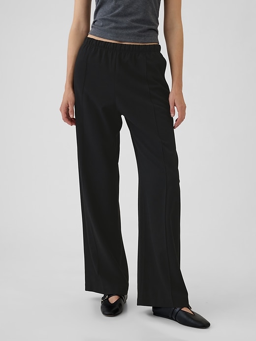 Image number 2 showing, Wide-Leg Seamed Pull-On Pants