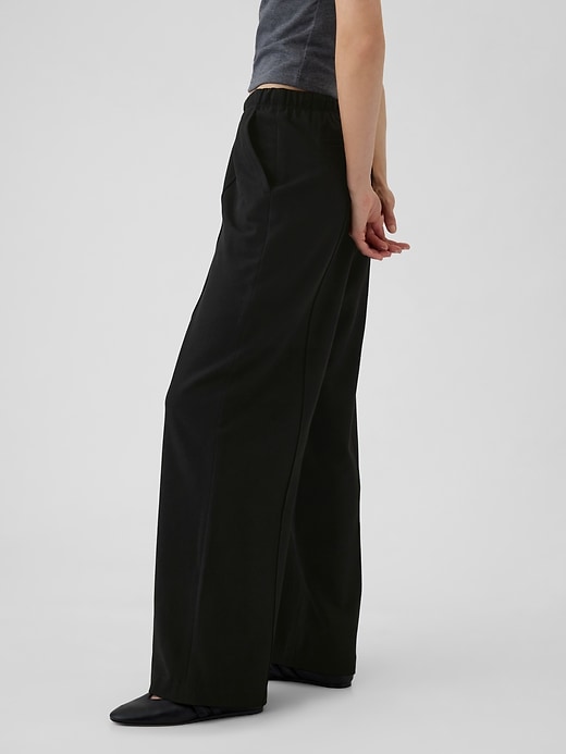 Image number 3 showing, Wide-Leg Seamed Pull-On Pants