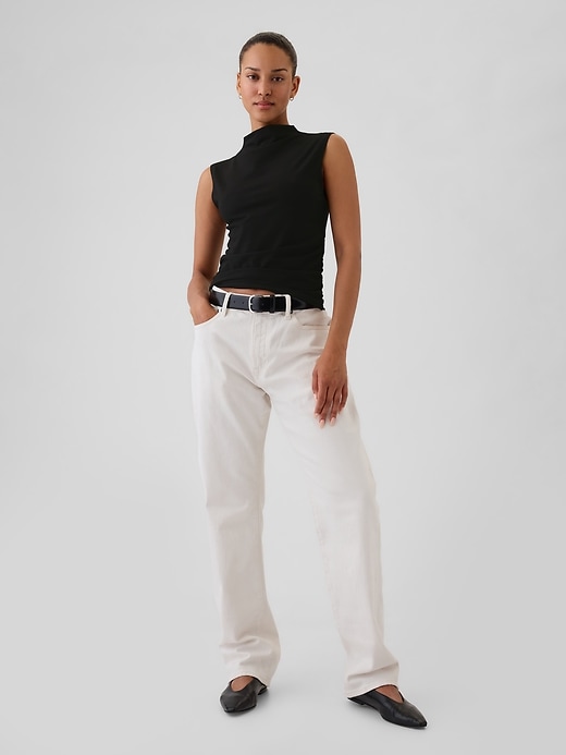 Image number 3 showing, Modern Funnel-Neck Ruched Tank Top