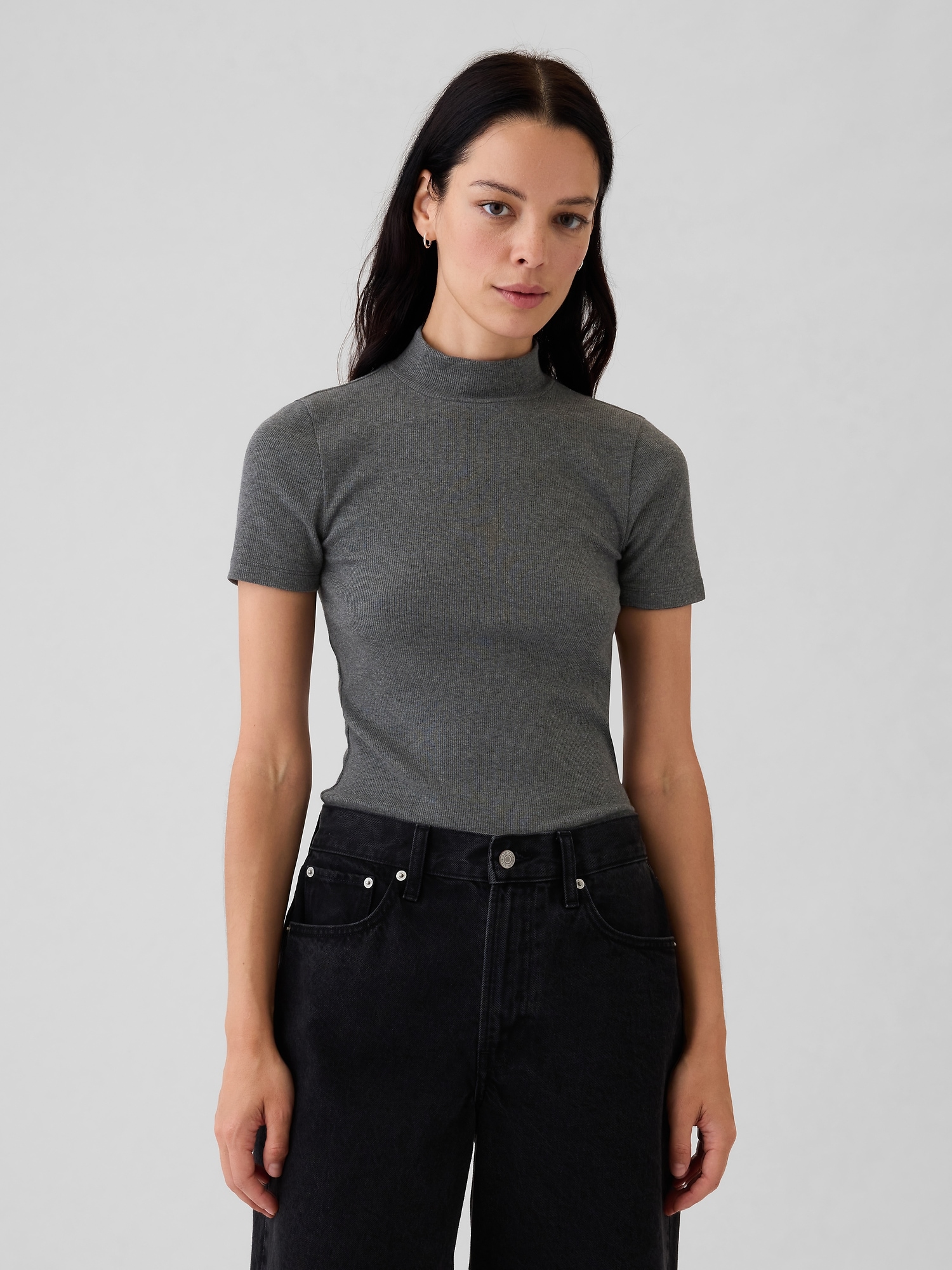 Modern Rib Mockneck T-Shirt